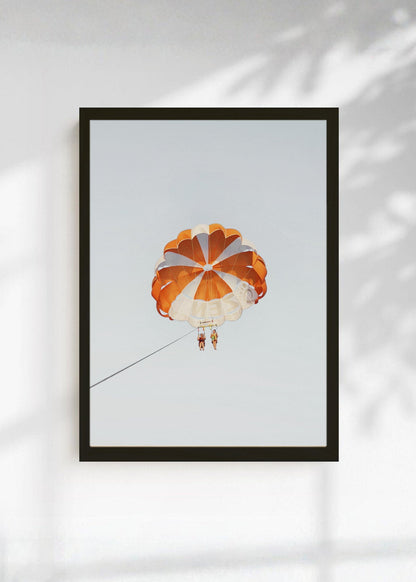 Cuadro Decorativo Playa, Parapente Naranja Cielo