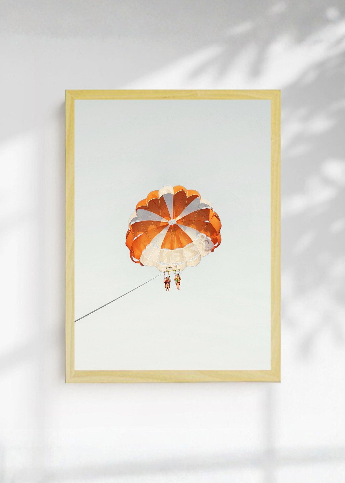 Cuadro Decorativo Playa, Parapente Naranja Cielo