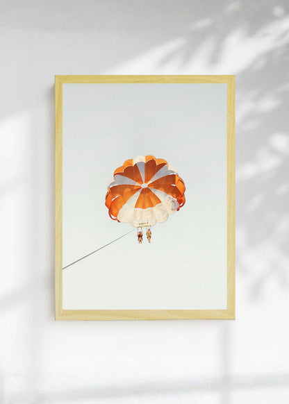 Cuadro Decorativo Playa, Parapente Naranja Cielo