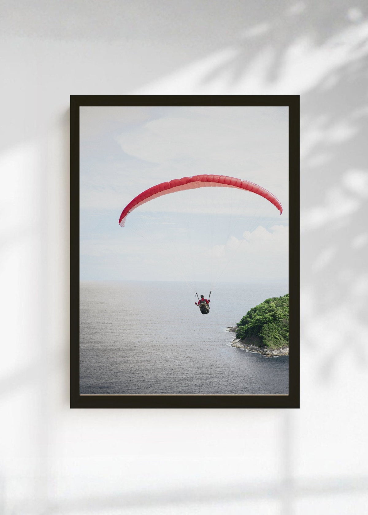 Cuadro Decorativo Playa, Parapente Rojo Mar