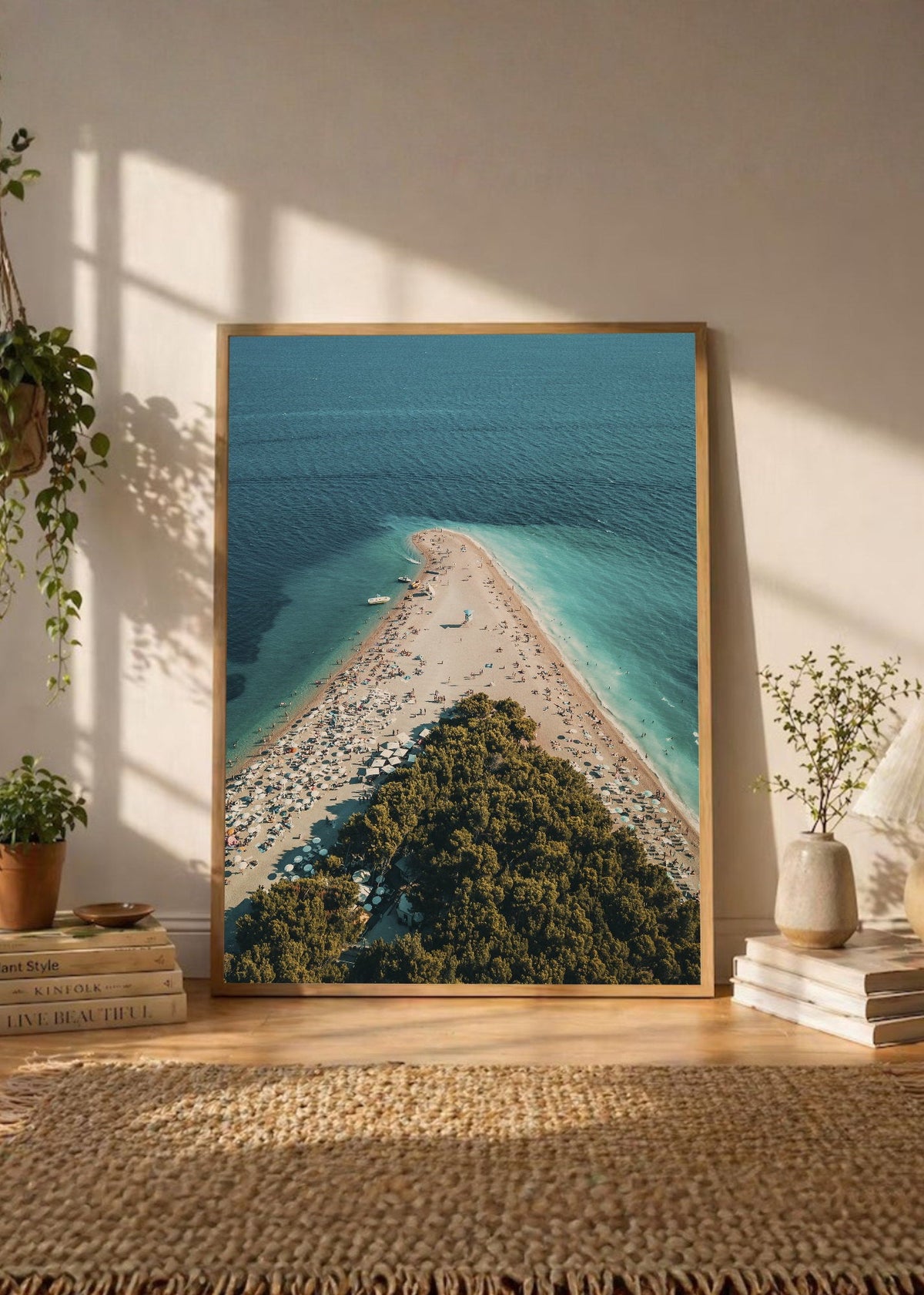 Cuadro Decorativo Playa, Península Aérea Turquesa