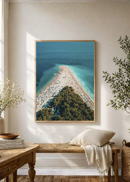 Cuadro Decorativo Playa, Península Aérea Turquesa