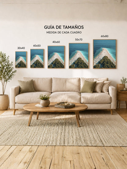 Cuadro Decorativo Playa, Península Aérea Turquesa