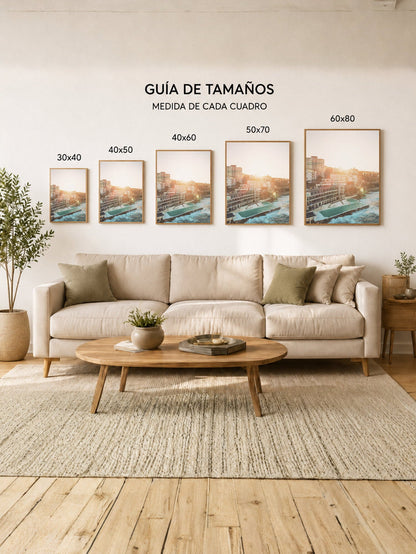 Cuadro Decorativo Playa, Pileta Hotel Atardecer