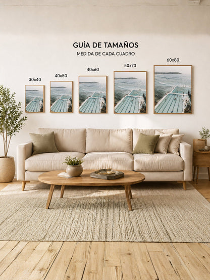 Cuadro Decorativo Playa, Pileta Oceánica Aérea