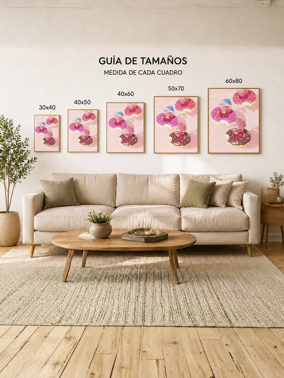 Cuadro Decorativo Playa, Posavasos Dona Rosa