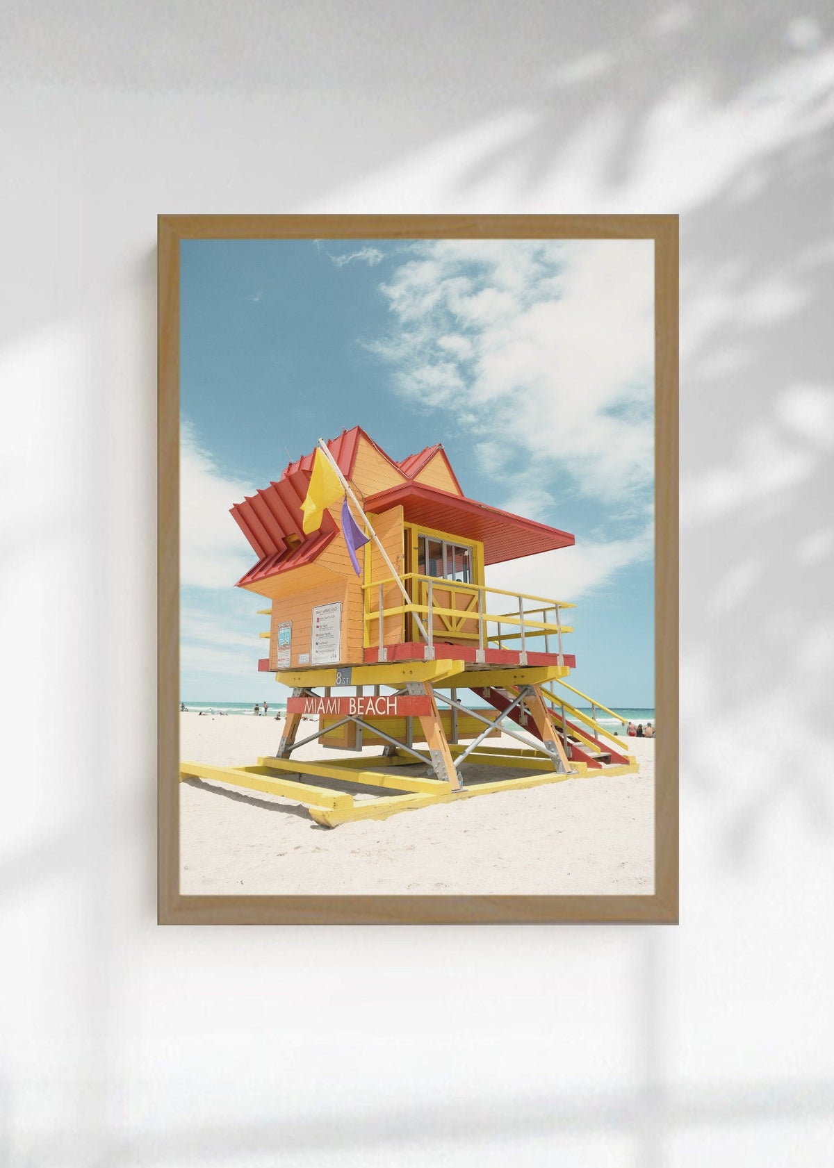 Cuadro Decorativo Playa, Puesto Guardavidas Amarillo
