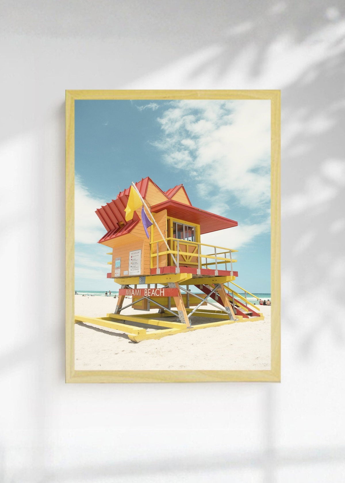 Cuadro Decorativo Playa, Puesto Guardavidas Amarillo