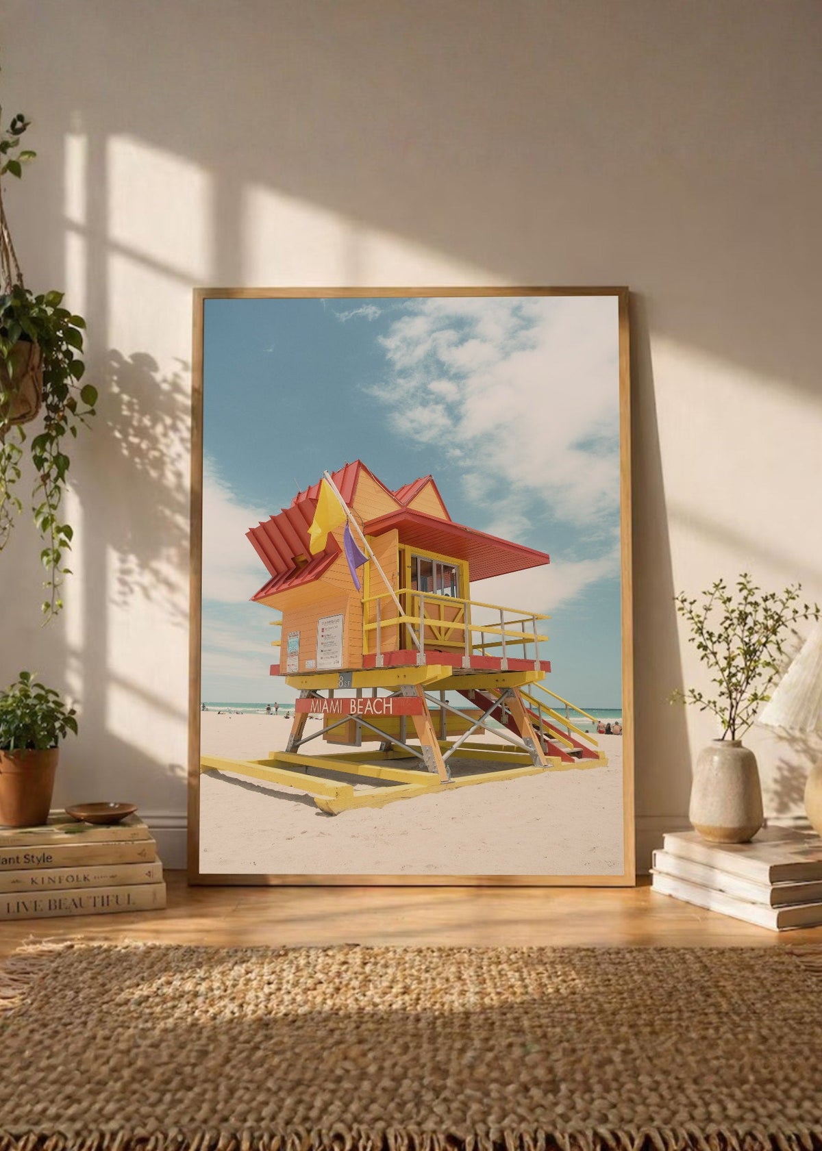 Cuadro Decorativo Playa, Puesto Guardavidas Amarillo