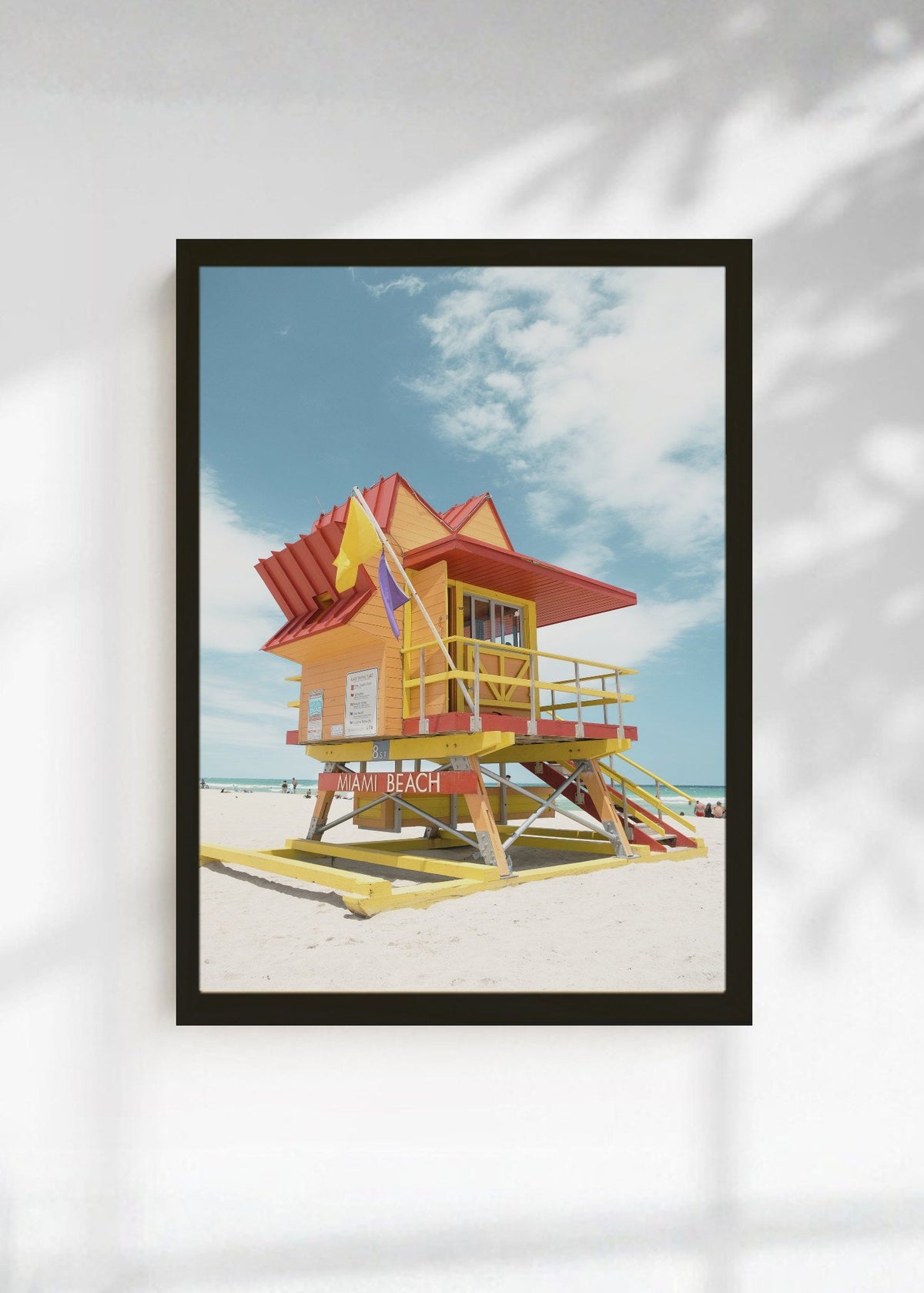 Cuadro Decorativo Playa, Puesto Guardavidas Amarillo