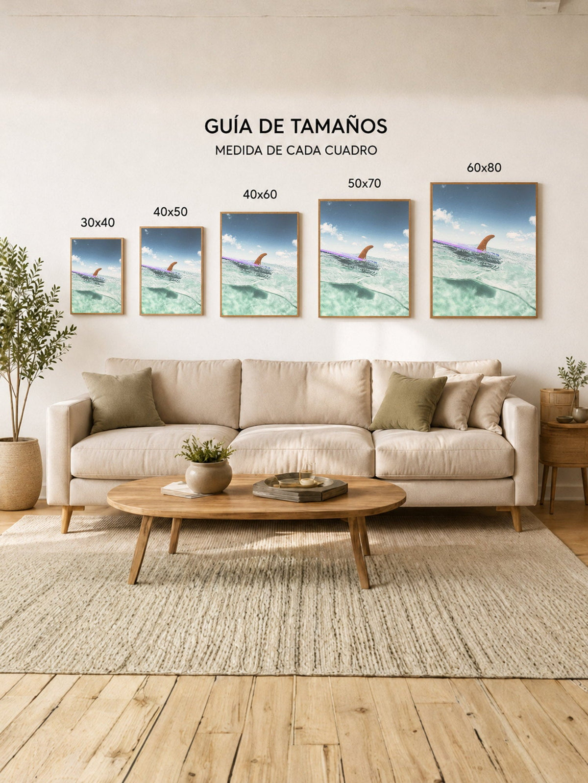 Cuadro Decorativo Playa, Quilla Tabla Agua