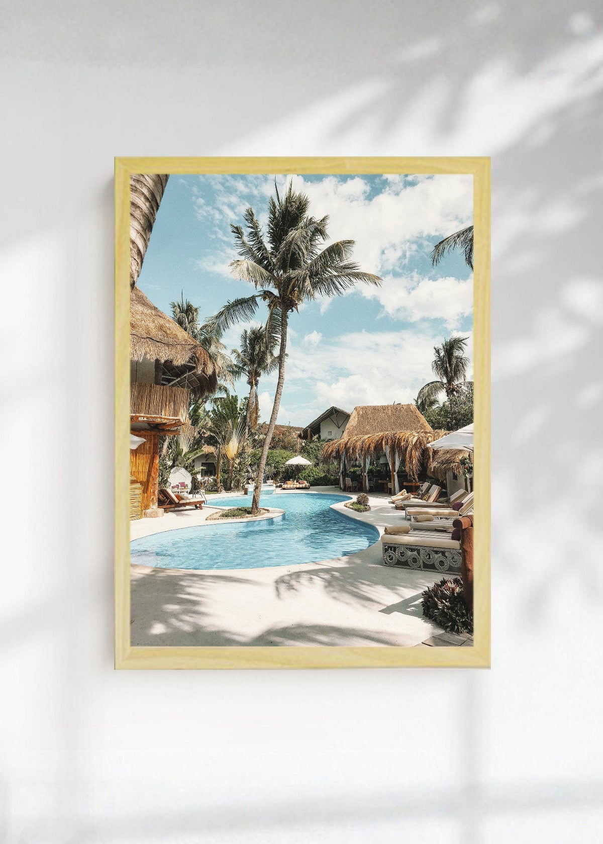 Cuadro Decorativo Playa, Resort Pileta Palmeras