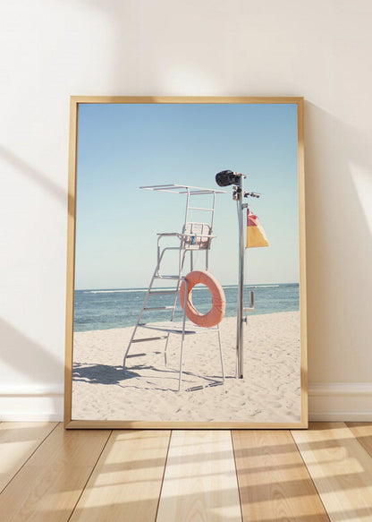 Cuadro Decorativo Playa, Silla Guardavidas Salvavidas