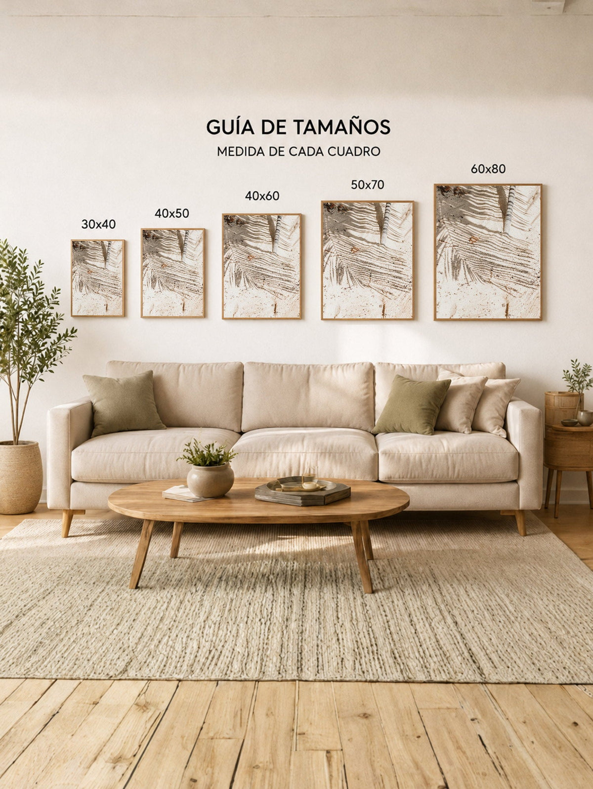 Cuadro Decorativo Playa, Sombra Palmera Arena