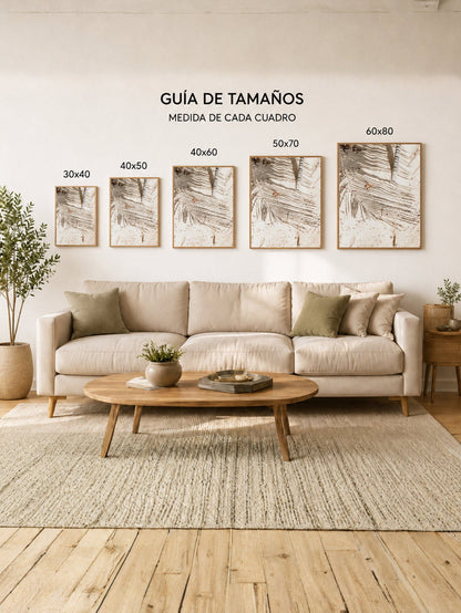 Cuadro Decorativo Playa, Sombra Palmera Arena