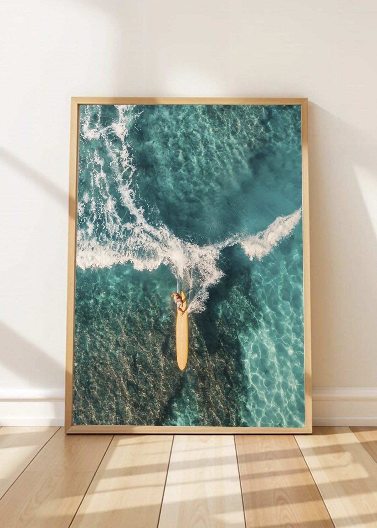 Cuadro Decorativo Playa, Surfista Aéreo Ola Turquesa