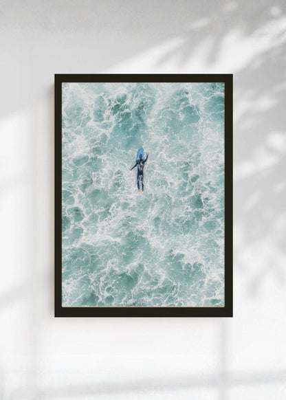 Cuadro Decorativo Playa, Surfista Espuma Aérea