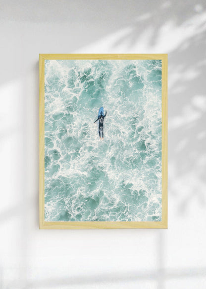 Cuadro Decorativo Playa, Surfista Espuma Aérea