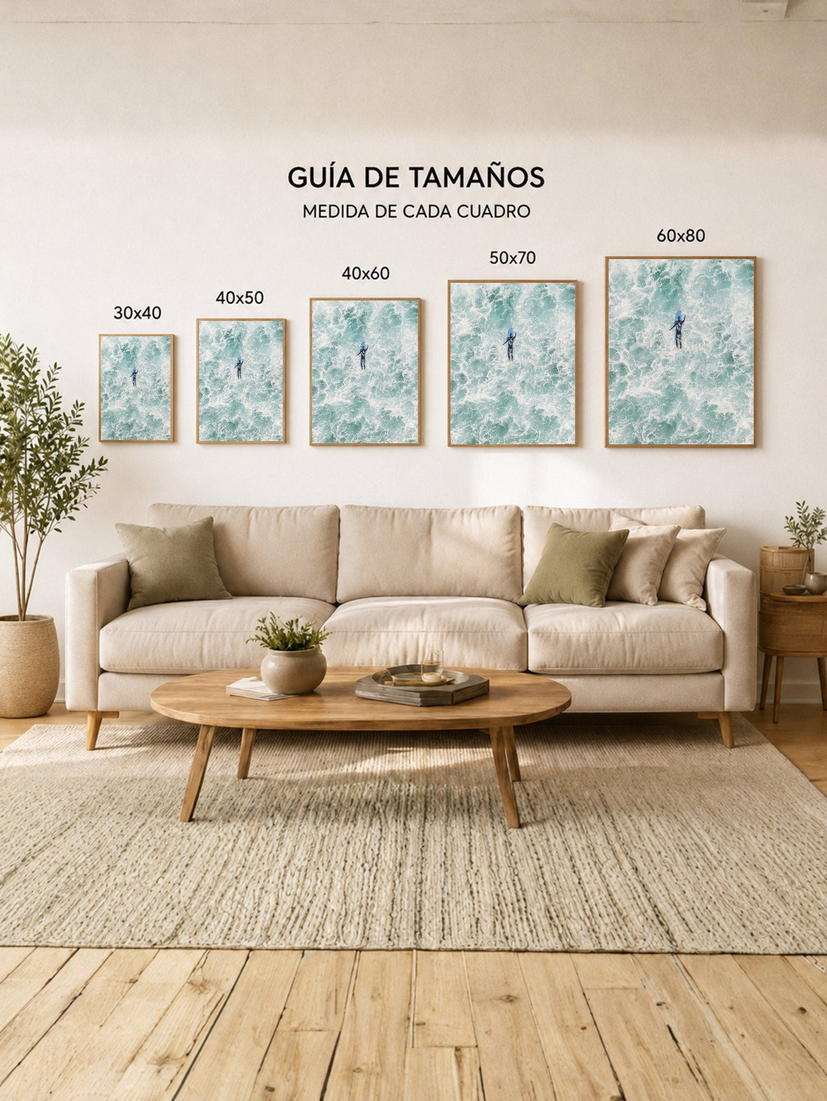 Cuadro Decorativo Playa, Surfista Espuma Aérea