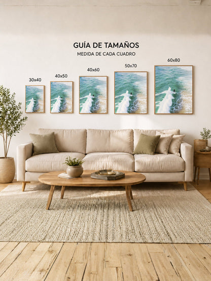 Cuadro Decorativo Playa, Surfista Estela Ola