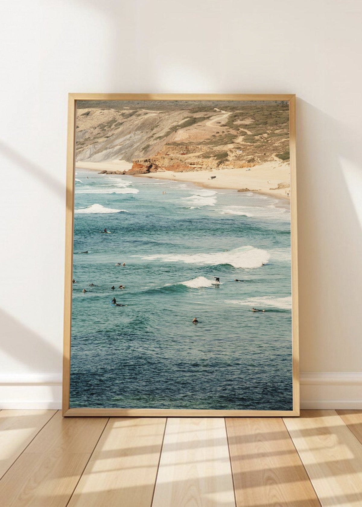 Cuadro Decorativo Playa, Surfistas Costa Aérea