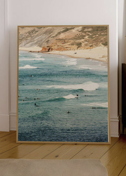 Cuadro Decorativo Playa, Surfistas Costa Aérea