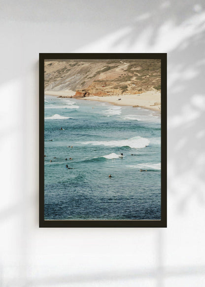 Cuadro Decorativo Playa, Surfistas Costa Aérea