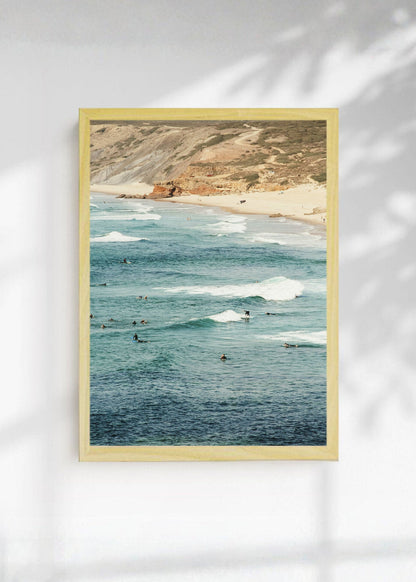 Cuadro Decorativo Playa, Surfistas Costa Aérea