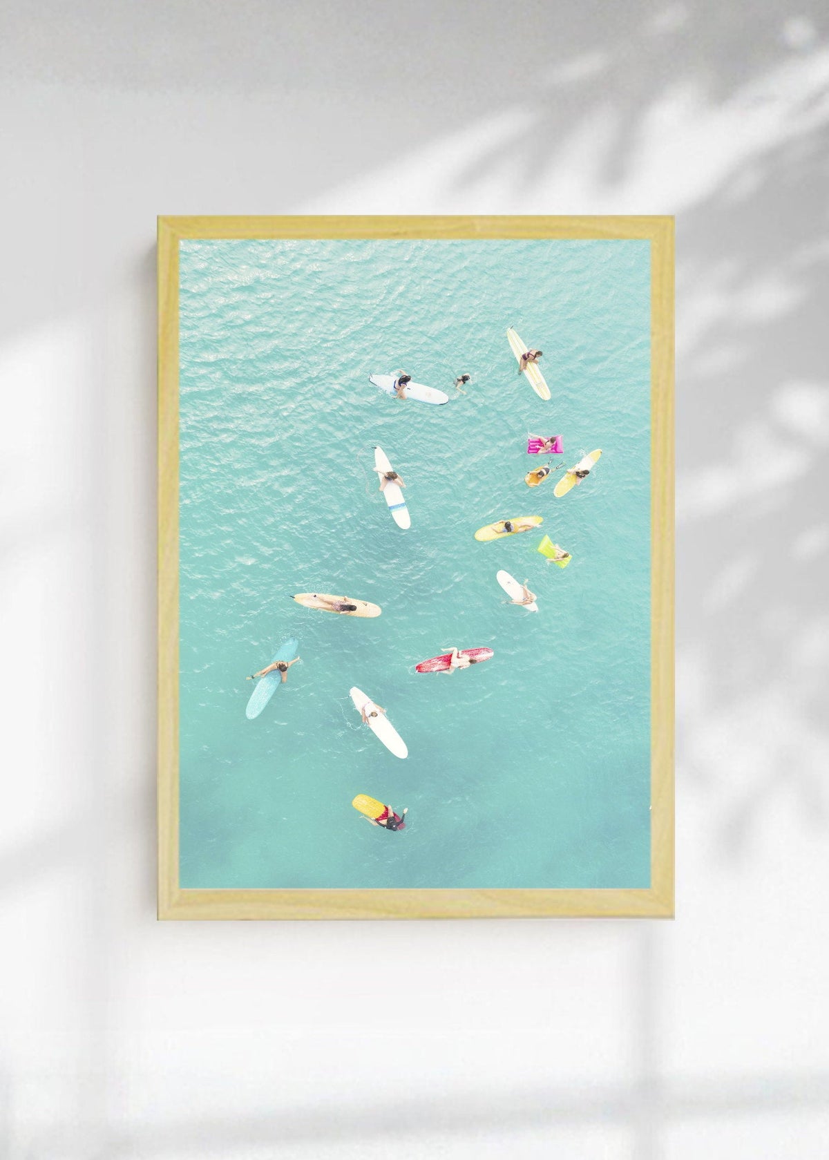 Cuadro Decorativo Playa, Surfistas Tablas Aérea