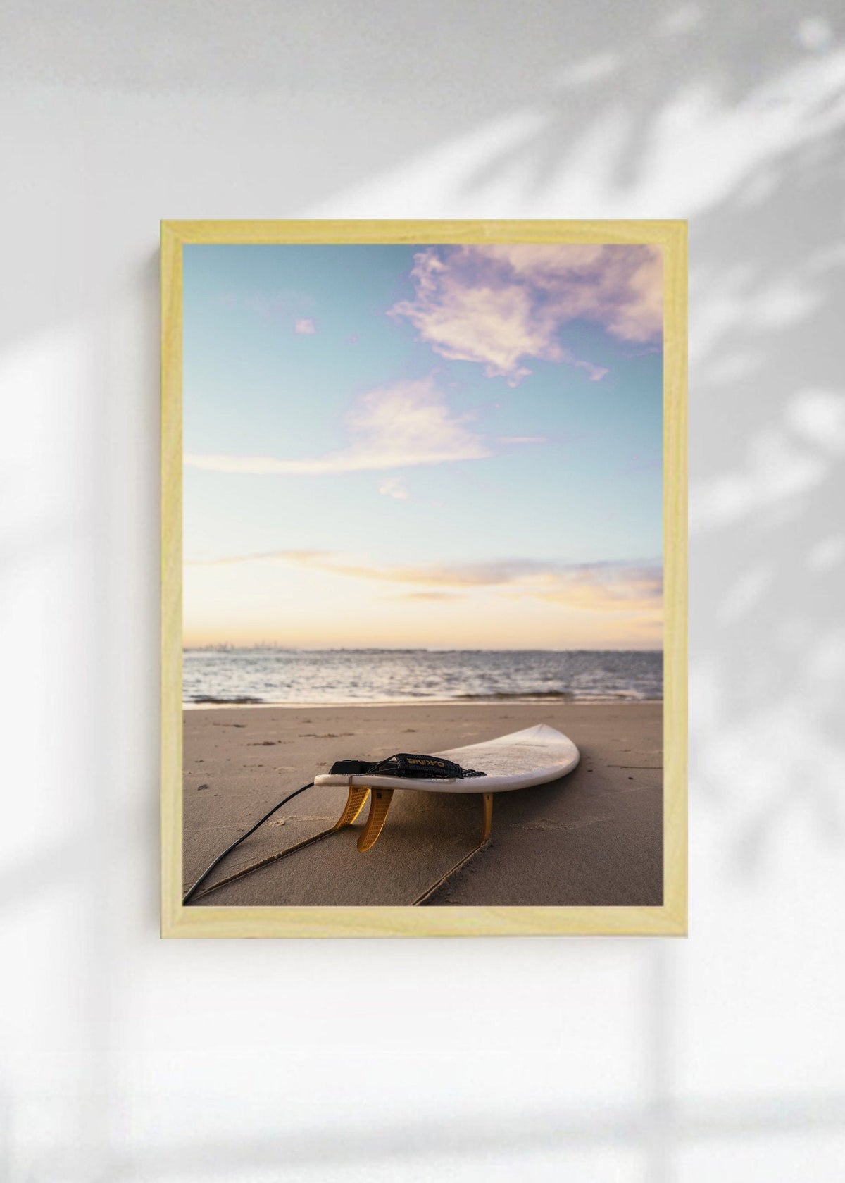 Cuadro Decorativo Playa, Tabla Arena Atardecer