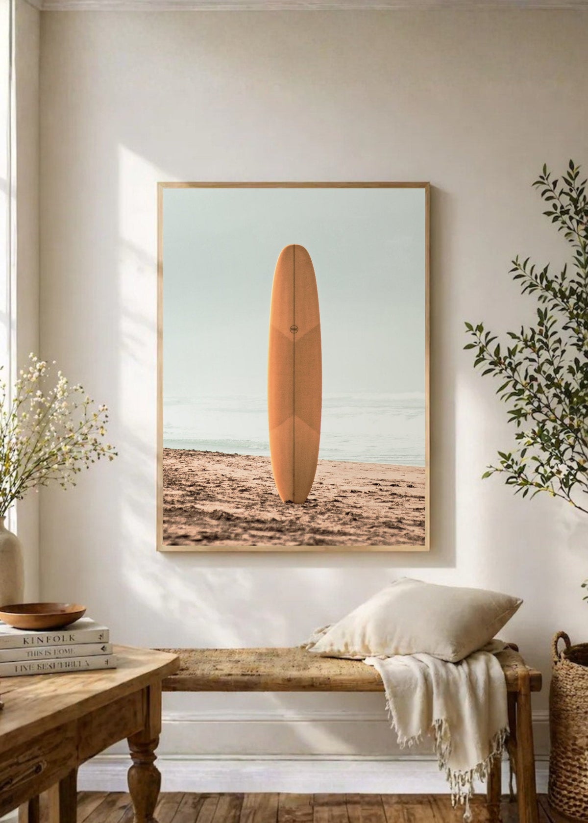 Cuadro Decorativo Playa, Tabla Madera Arena