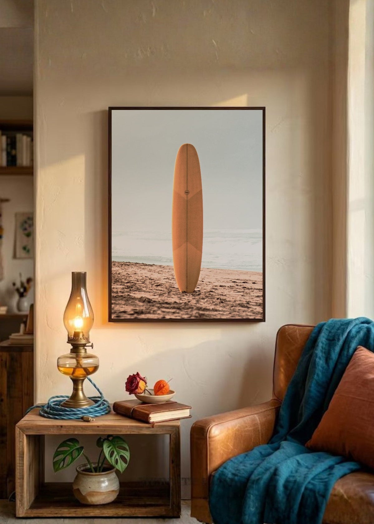 Cuadro Decorativo Playa, Tabla Madera Arena