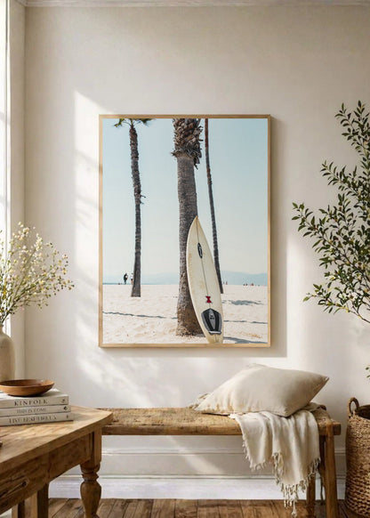 Cuadro Decorativo Playa, Tabla Palmeras Arena