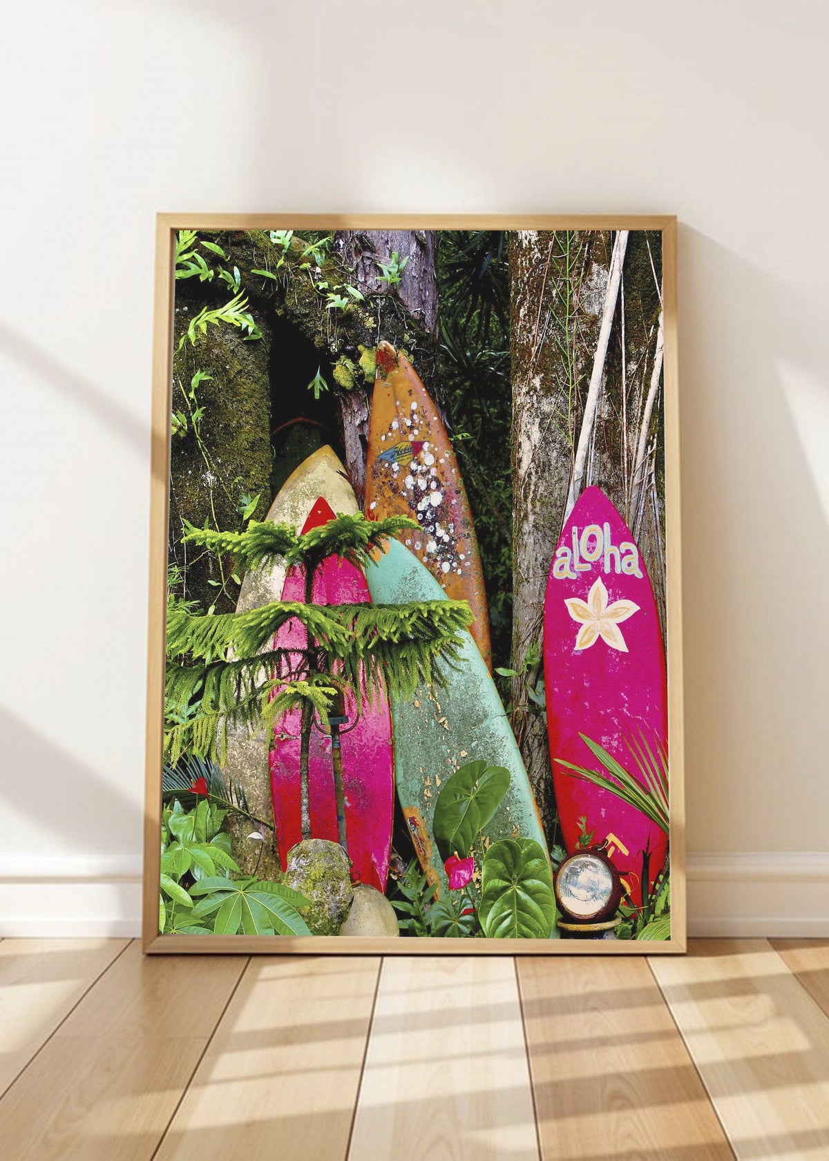 Cuadro Decorativo Playa, Tablas Aloha Tropical