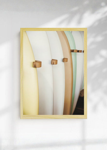Cuadro Decorativo Playa, Tablas Apiladas Pastel
