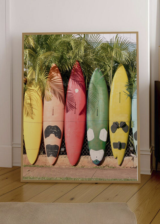Cuadro Decorativo Playa, Tablas Colores Cerca
