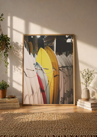 Cuadro Decorativo Playa, Tablas Coloridas Deposito