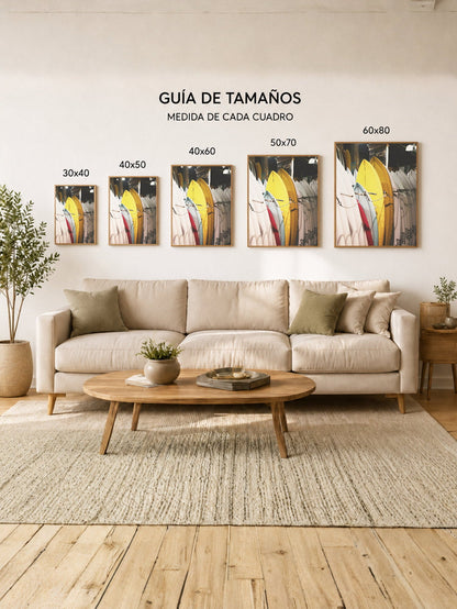 Cuadro Decorativo Playa, Tablas Coloridas Deposito