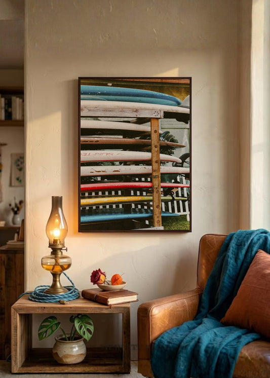 Cuadro Decorativo Playa, Tablas Estante Colores
