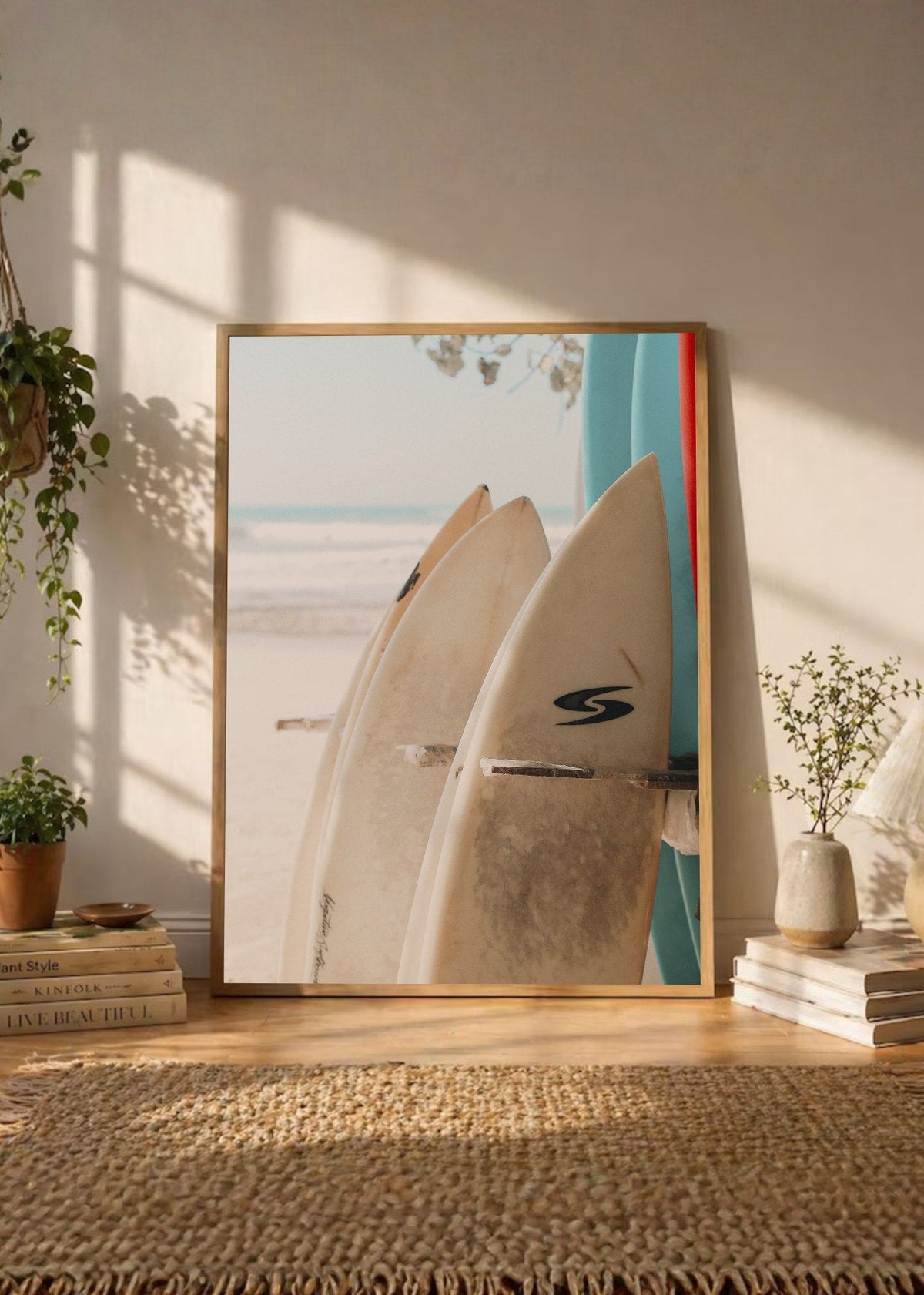 Cuadro Decorativo Playa, Tablas Gaviota Arena