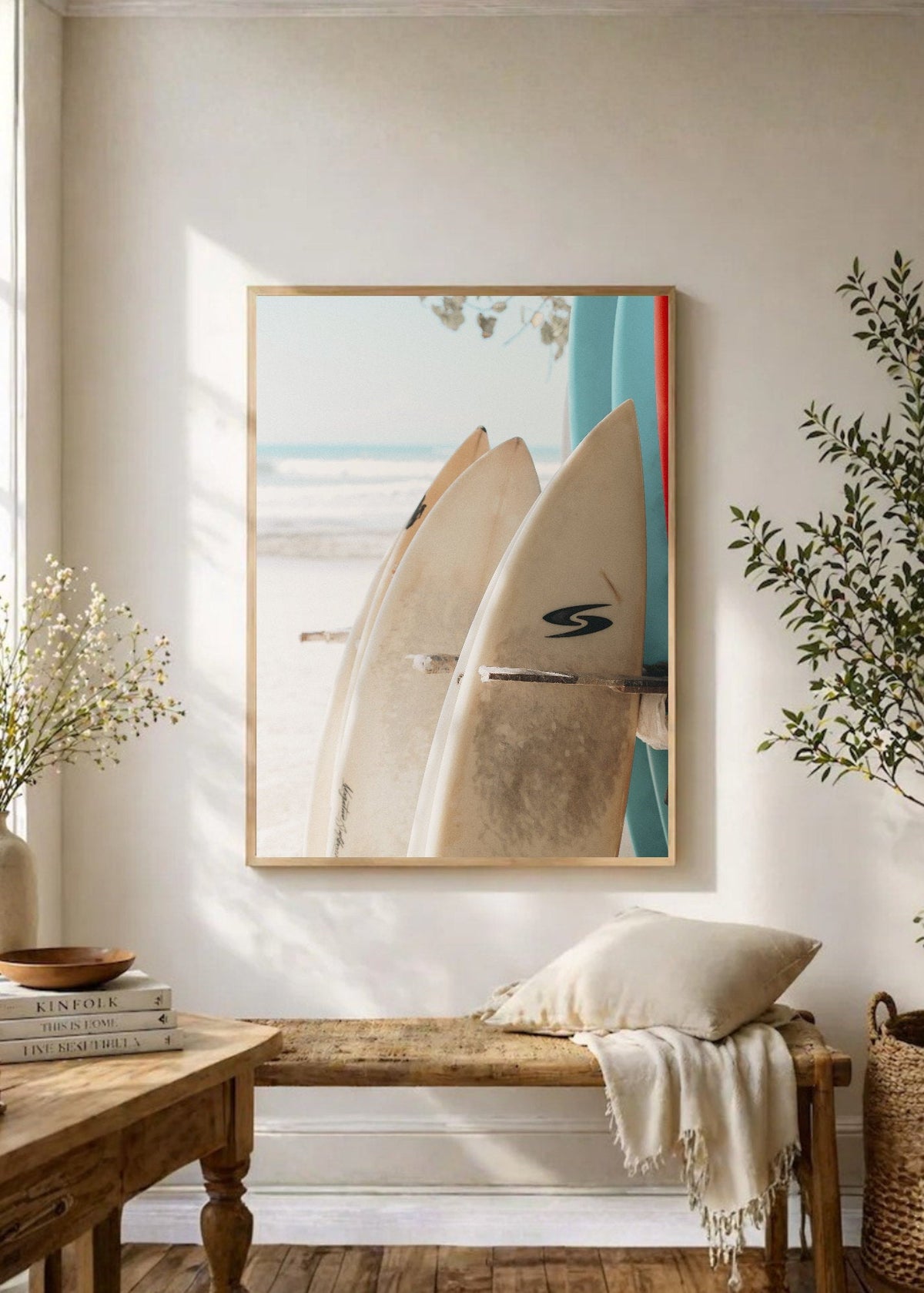 Cuadro Decorativo Playa, Tablas Gaviota Arena
