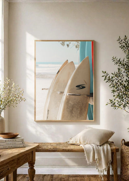 Cuadro Decorativo Playa, Tablas Gaviota Arena
