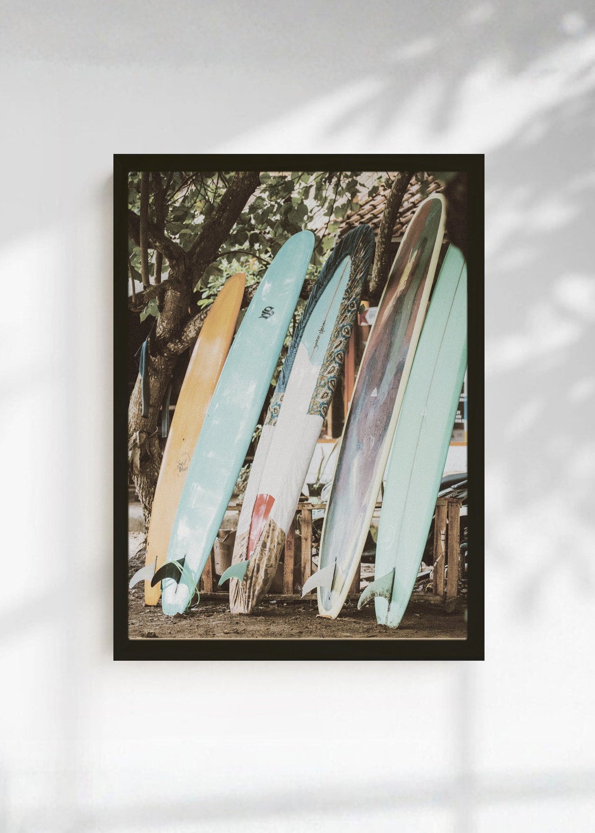 Cuadro Decorativo Playa, Tablas Pastel Apoyadas