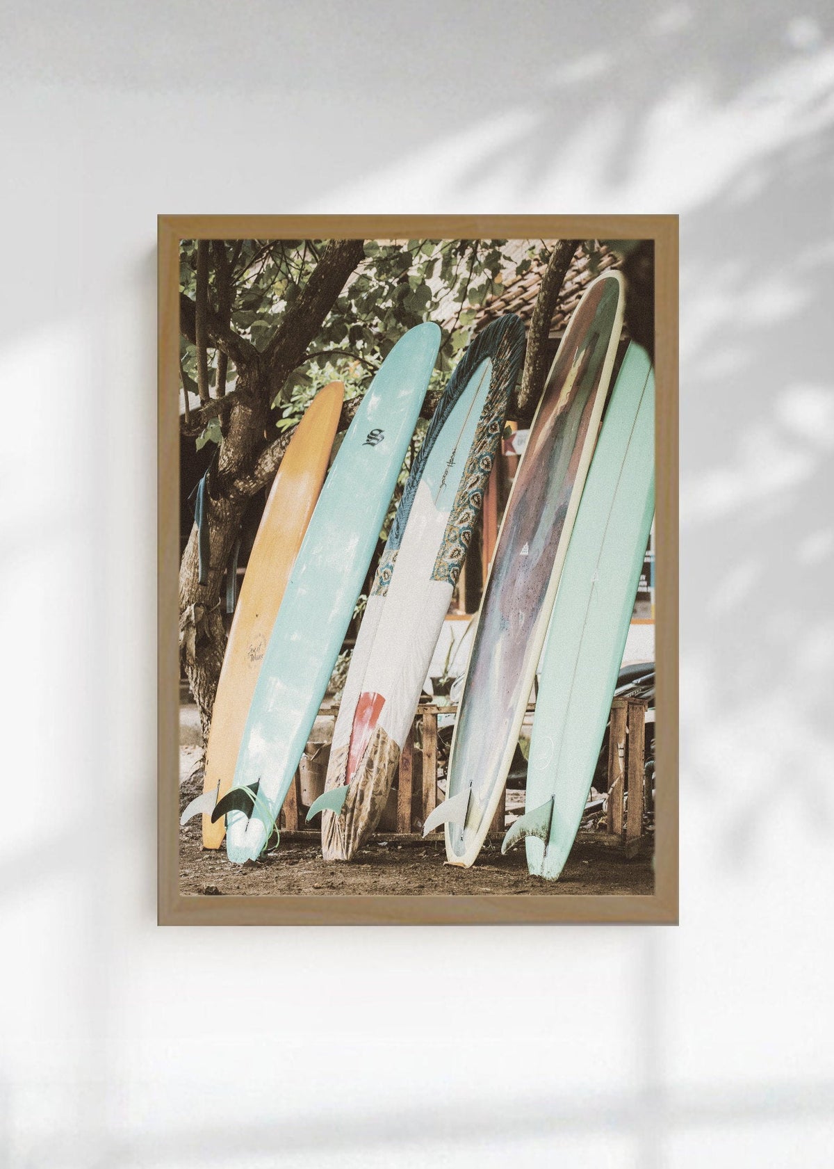 Cuadro Decorativo Playa, Tablas Pastel Apoyadas