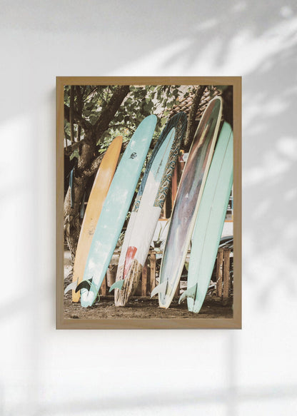 Cuadro Decorativo Playa, Tablas Pastel Apoyadas