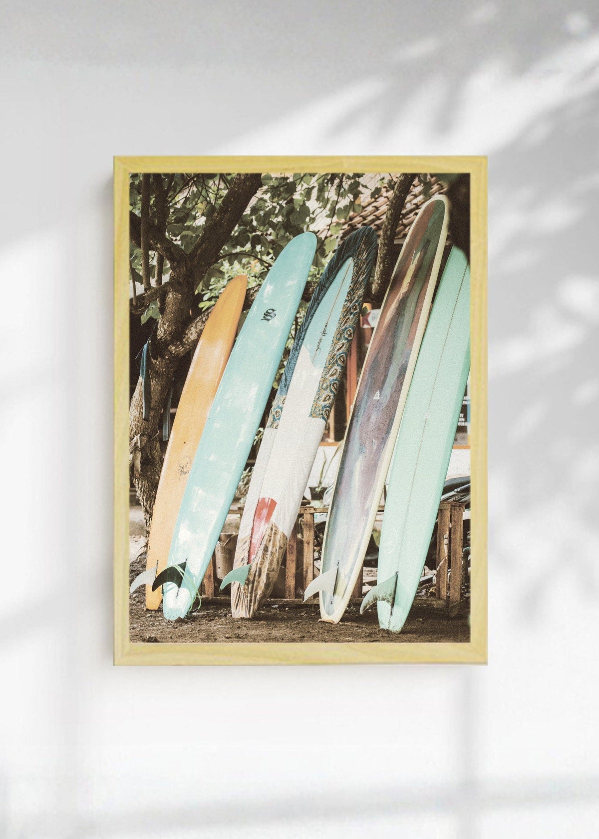 Cuadro Decorativo Playa, Tablas Pastel Apoyadas