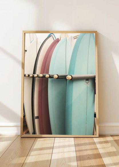 Cuadro Decorativo Playa, Tablas Pastel Estante