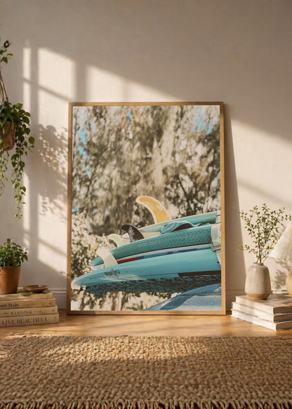 Cuadro Decorativo Playa, Tablas Techo Auto
