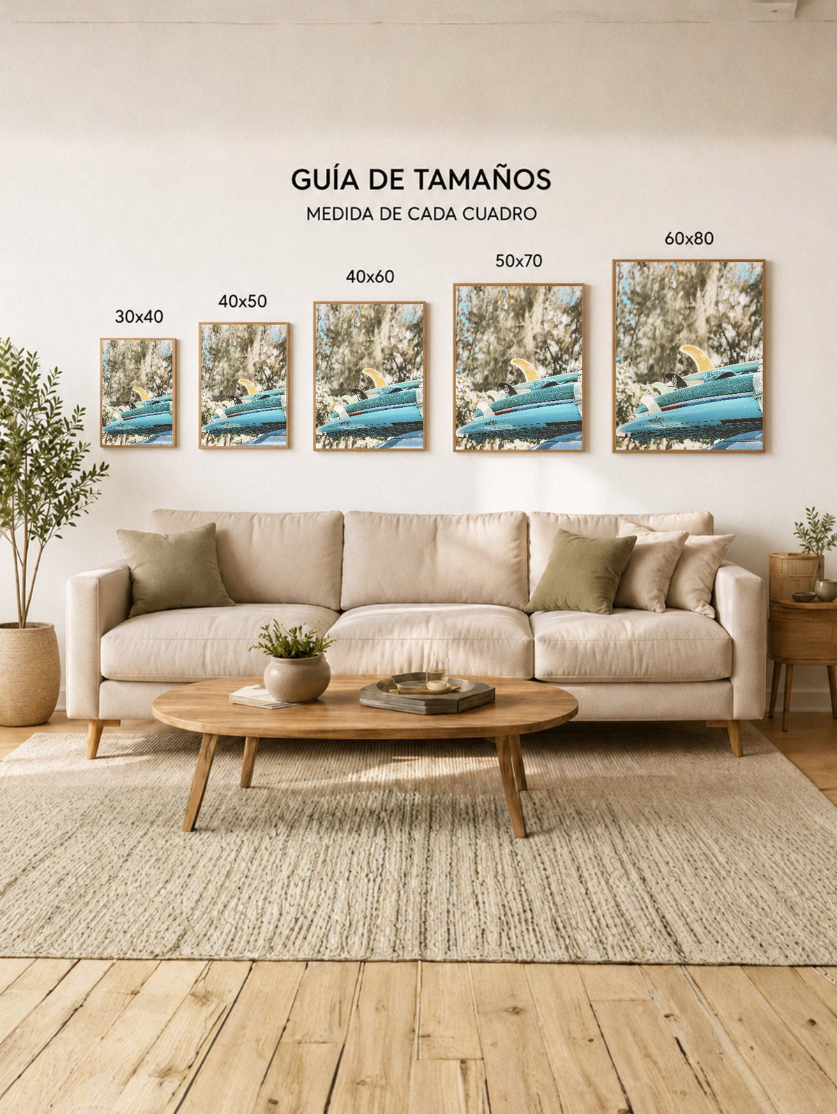 Cuadro Decorativo Playa, Tablas Techo Auto