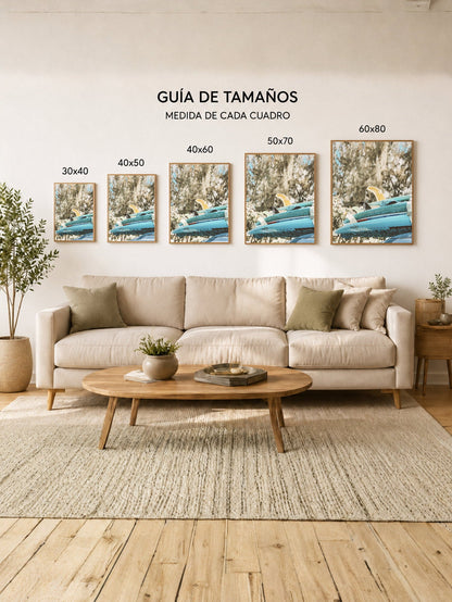 Cuadro Decorativo Playa, Tablas Techo Auto